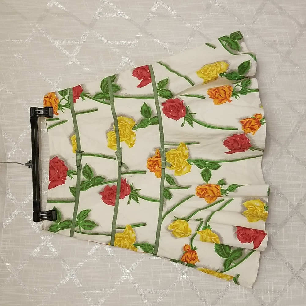 Anthropologies Elevenses Skirt Size 6 Womens Floral Tiered